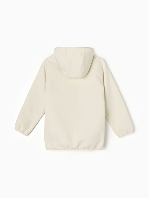 Ветровка демисезонная для девочек MINAKU из Softshell на флисе, непромокаемая, светло-серый, рост 116 см