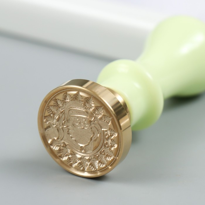 Печать для сургуча с пластиковой ручкой "Санта" 2,5х2,5 см