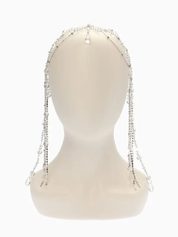 Украшение для волос "Хрусталь", цвет белый в серебре