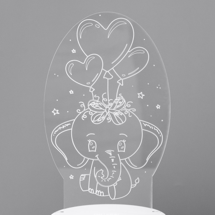 Светильник "Слоненок" LED RGB от сети 11х9,5х18 см RISALUX