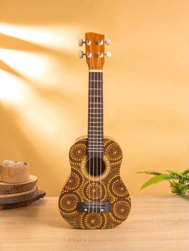 Сувенирный музыкальный инструмент Укулеле &laquo;Туземец&raquo;, 55 см, махагон, дерево