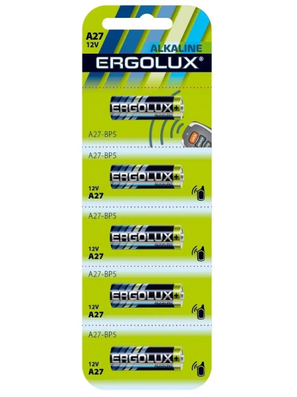 Батарейка Ergolux LR27/A27/MN27 BL5 Alkaline 12V