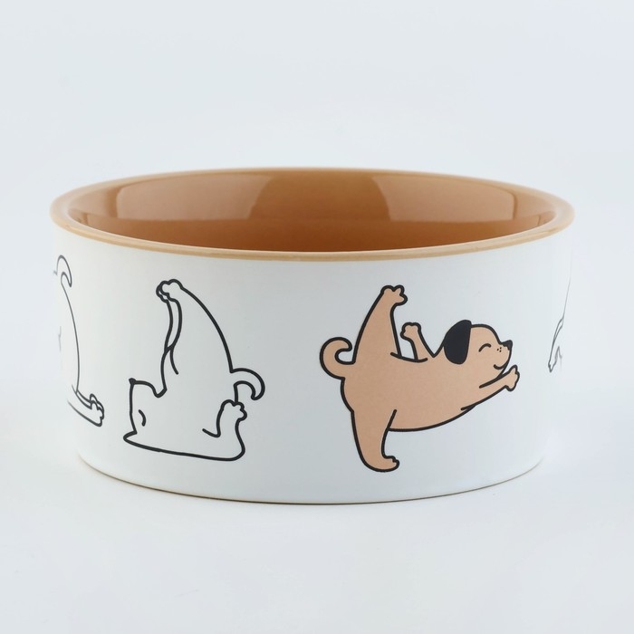 Миска керамическая &laquo;Фитнес песики&raquo;, 200 мл, для собак