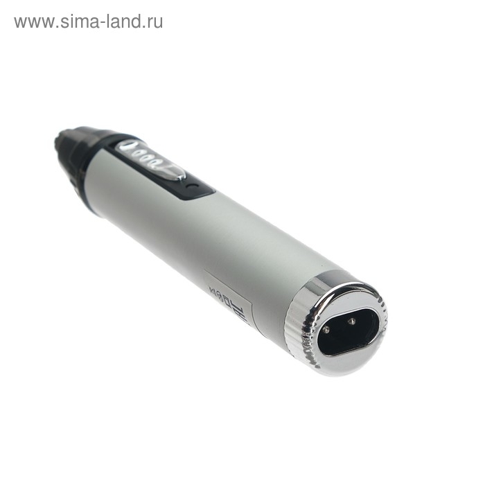 Триммер для волос Luazon LTRI-09, для носа/ушей, 2 насадки, АКБ, серый