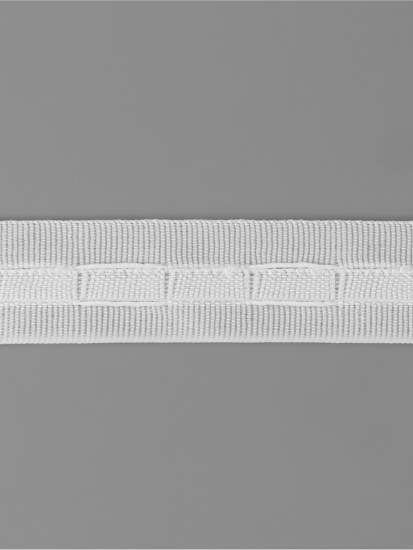 Шторная лента 25мм&times;100&plusmn;1м классическая матовая 2 шнура