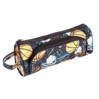 Пенал школьный на молнии "Баскетбол", 2 отделения, МИКС