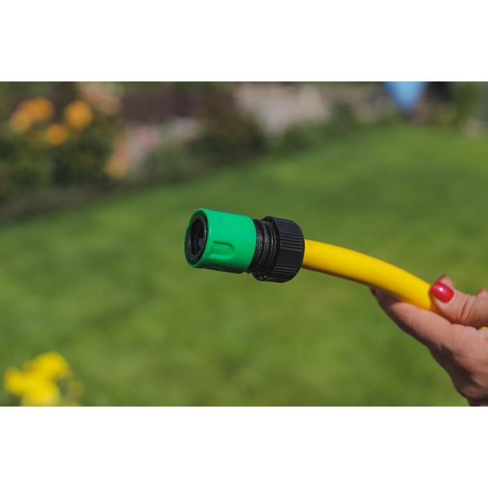 Набор: насадка для полива, коннектор, коннектор с аквастоп 3/4" (19 мм), адаптер1/2"&minus;3/4" (12 мм&minus;19 мм), ABS&minus;пластик