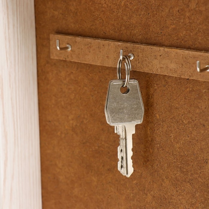 Ключница Ключница "Цветочки" 19х24 см молочный дуб МИКС