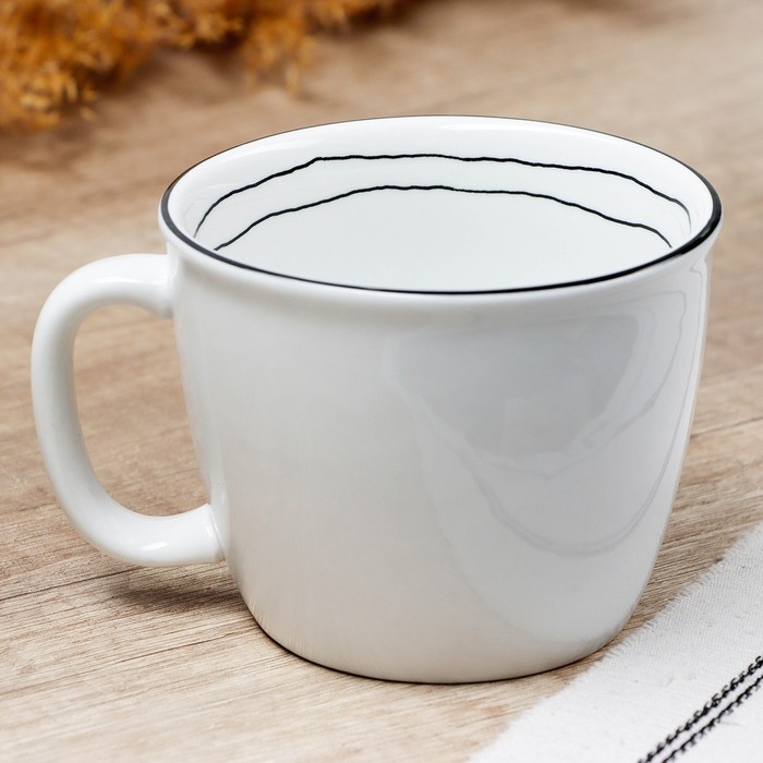 Кружка керамическая &laquo;С любовью&raquo;, 400 мл, цвет белый