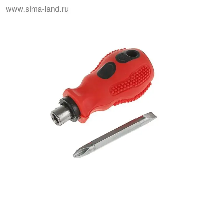 Отвертка комбинированная ЛОМ, 2 в 1, двухкомпонентная рукоятка, PH2/SL6&times;38 мм