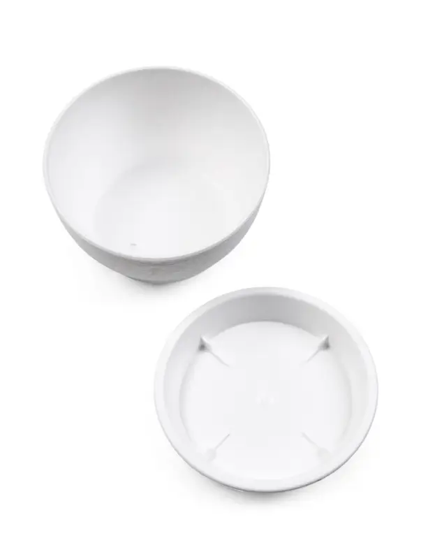 Горшок для цветов с поддоном 0,5 л d12,5см h7 см "Фиалочка" белый