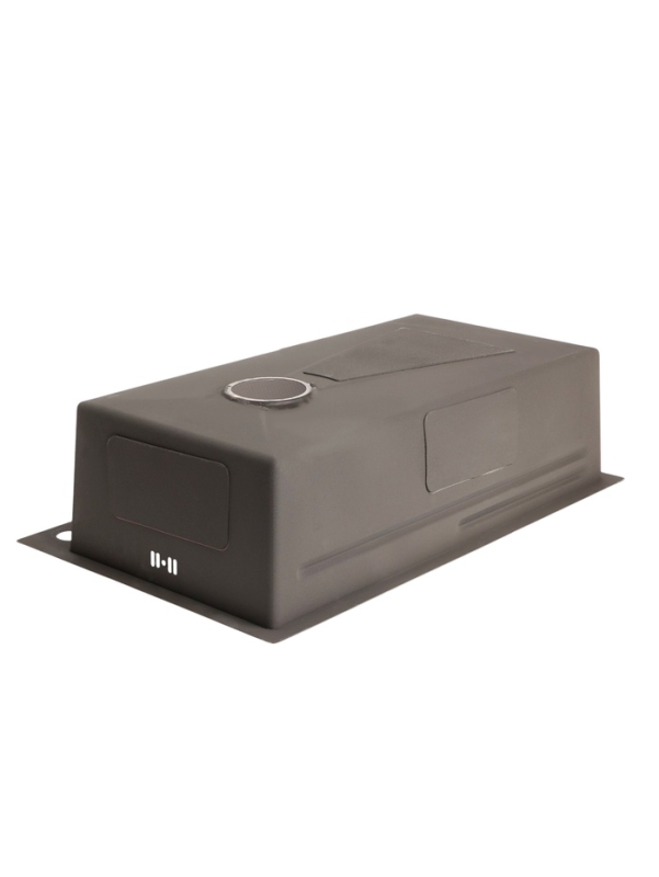 Кухонная мойка ZEIN M04, S=3.0 и 0.7 мм, смеситель, корзины, кран для питьевой воды, графит