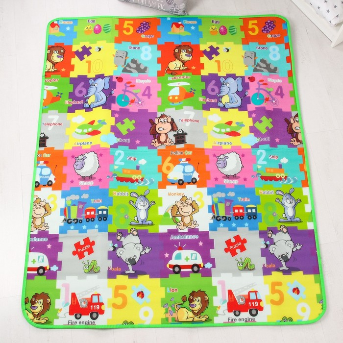 Игровой коврик для детей на фольгированной основе &laquo;Малыши зверята&raquo;, размер 180х150x0,5 см, Крошка Я