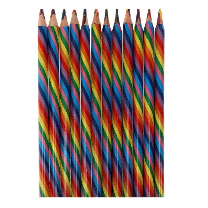Карандаш многоцветный, толстый, заточенный