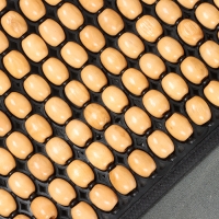 Накидка-массажёр на сиденье, 126&times;43 см, с поясничной опорой, бежевый