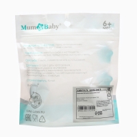 Соска на бутылочку M&B Natural, антиколиковая, от 6 мес.(Х), широкое горло &Oslash;50 мм., быстрый поток, для густого питания, 2 шт.