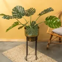 Кашпо на подставке &laquo;Золото Скифов&raquo;, 28&times;28&times;74 см, железо