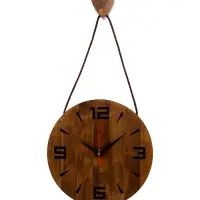 Часы настенные, интерьерные, бесшумные, d-30 см, дерево на подвесе