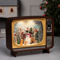 Фигура светодиодная &laquo;Новогодний огонек&raquo;, 21х12.1х17.1 см, музыка, батарейки ААх3 (не в комплекте), USB, свечение мульти