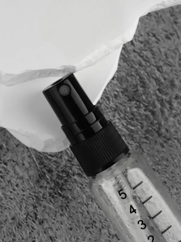 Флакон для парфюма, с распылителем, 5 мл, фасовка - 10 шт., чёрный, прозрачный