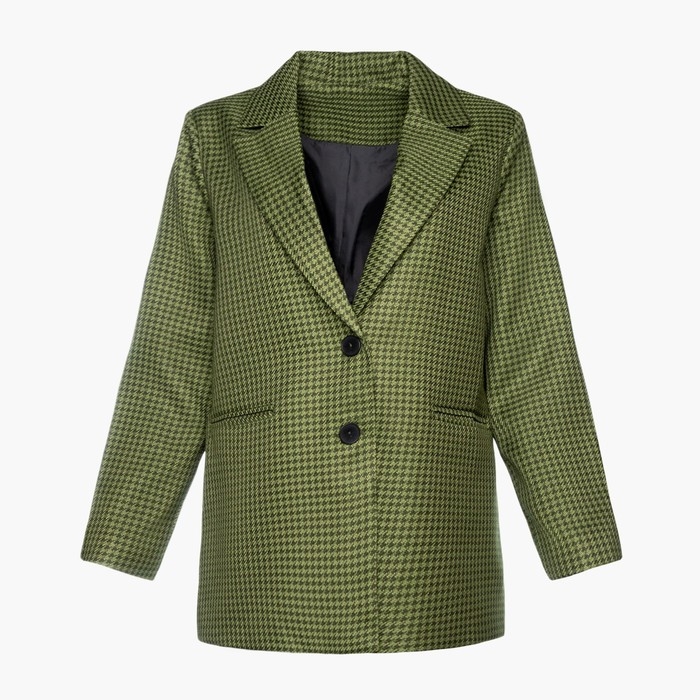 Пиджак женский, цвет зеленый, гусиная лапка, размер 50 Пиджак женский, цвет зеленый, гусиная лапка, размер 50