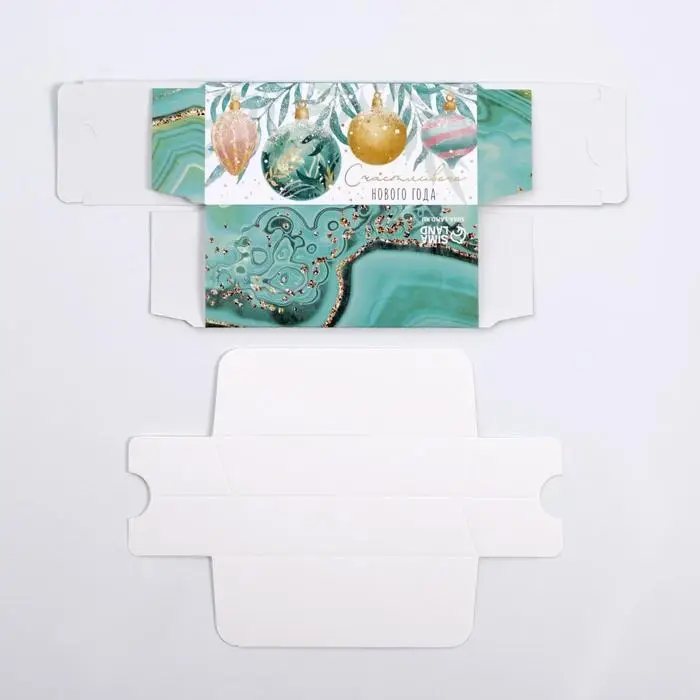 Коробка для макарун &laquo;Счастливого года&raquo; 12&times;5.5&times;5.5 см