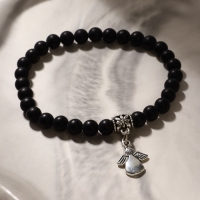 Браслет с подвеской МИКС шар №6 &laquo;Шунгит&raquo;, 5,5см