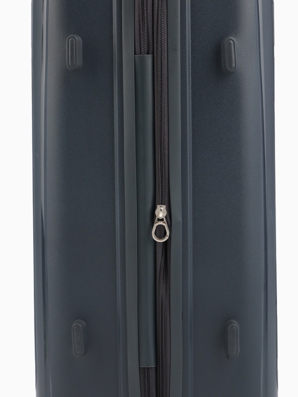 Чемодан 24", PP, 43*26*66, отд на молнии, код замок, 4 колеса, серый