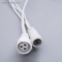 Гирлянда &laquo;Бахрома&raquo; 3 &times; 0.6 м, IP44, УМС, белая нить, 160 LED, свечение зелёное, мерцание белым, 220 В