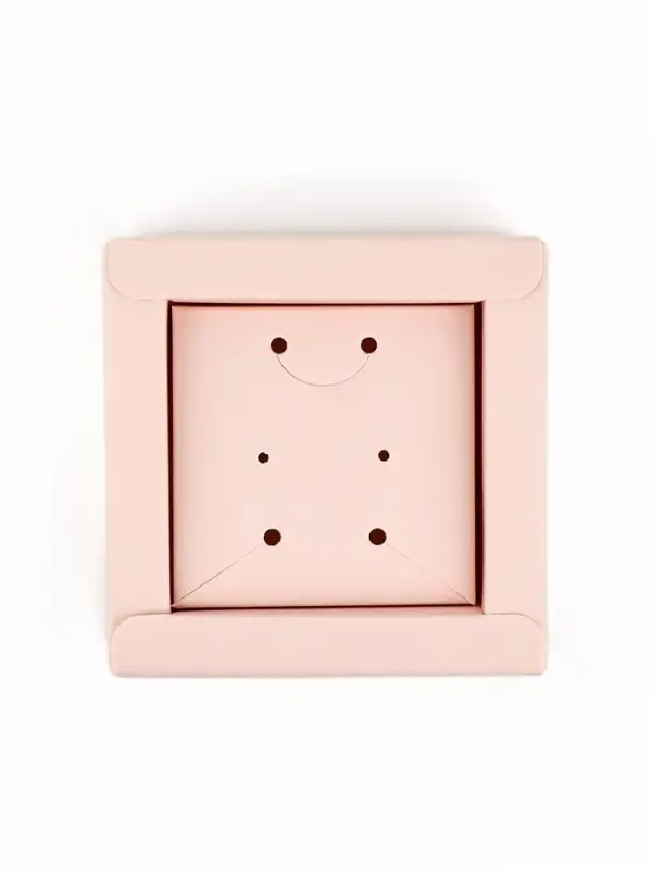 Коробка под бижутерию &laquo;Розово-бежевая&raquo;, 7.5 х 7.5 х 3 см