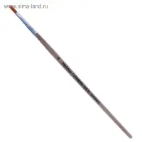 Кисть нейлон № 4, плоская, деревянная ручка