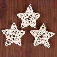 Декор для творчества из лозы &laquo;Звезда&raquo; набор 3 шт., размер 1 шт. &mdash; 6,5 см, цвет натуральный