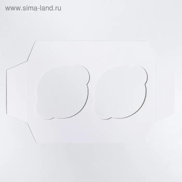 Коробка для капкейков, кондитерская упаковка, 2 ячейки &laquo;С Любовью для тебя&raquo;, 16 х 8 х 7.5 см