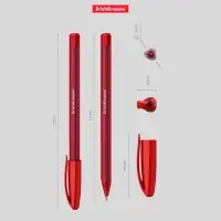 Ручка шариковая ErichKrause U-108 Original Stick, узел 1.0 мм, чернила красные, супермягкое письмо, длина линии письма 1000 метров