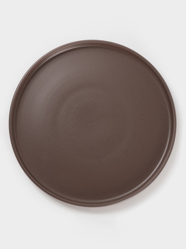 Набор тарелок Доляна &laquo;Гранит&raquo;, 4 шт., d=26 см, керамика, коричневый