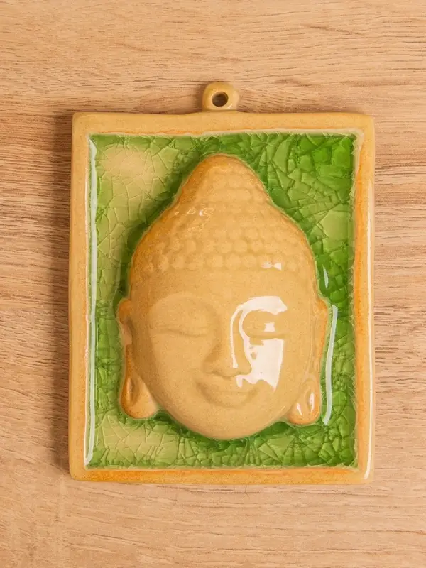 Подставка под благовония &laquo;Будда&raquo;, 11&times;9&times;3 см, керамика, зелёно-коричневая