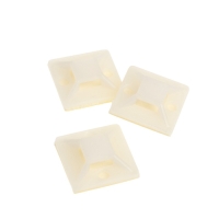 Площадка под хомут-стяжку ТУНДРА, 25х25 мм, цвет белый, 50 шт