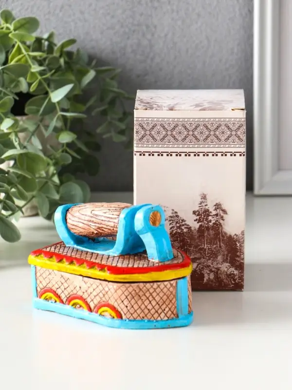 Шкатулка "Утюжок цветной" 7,5х11х7 см