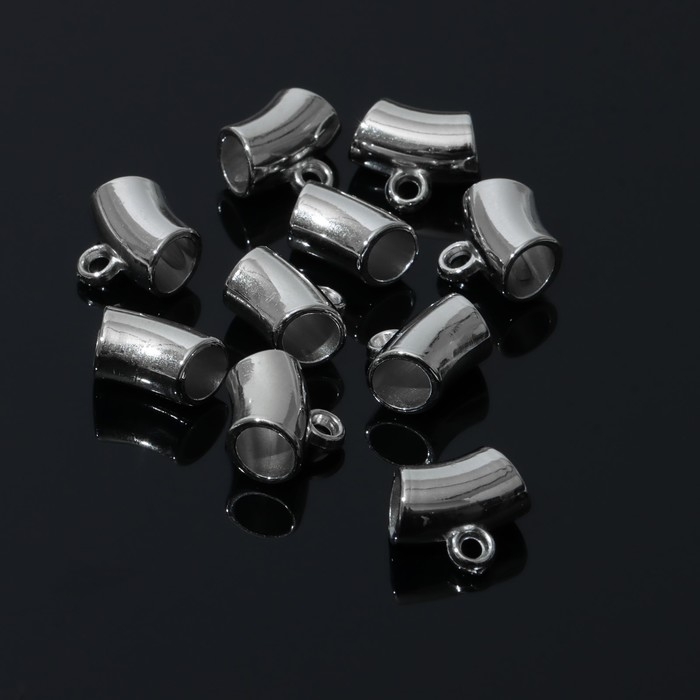 Держатель для кулона 1,5×1,2×0,8 см, (набор 10 шт.), цвет серебро Держатель для кулона 1,5×1,2×0,8 см, (набор 10 шт.), цвет серебро