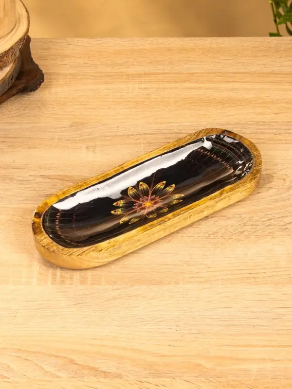 Подставка под благовония "Хинди" 28х10х3 см, манговое дерево