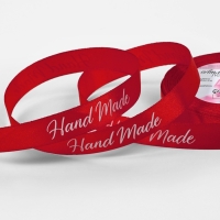 Лента атласная 15мм*25±1ярд(23м±1м) Hand Made красный №26 АУ Лента атласная 15мм*25±1ярд(23м±1м) Hand Made красный №26 АУ
