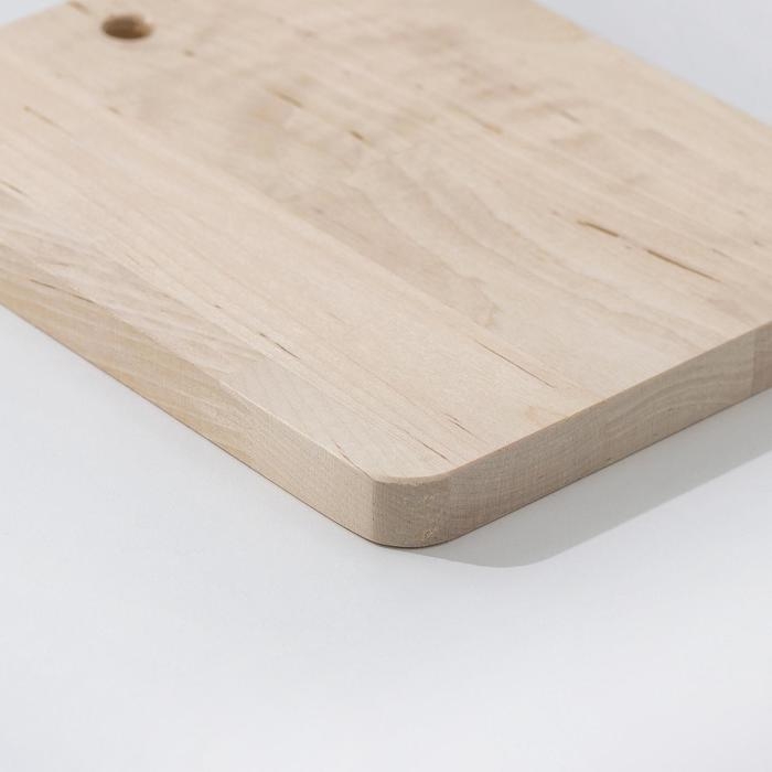 Доска разделочная деревянная Доляна, 23&times;18&times;1,8 см, берёза