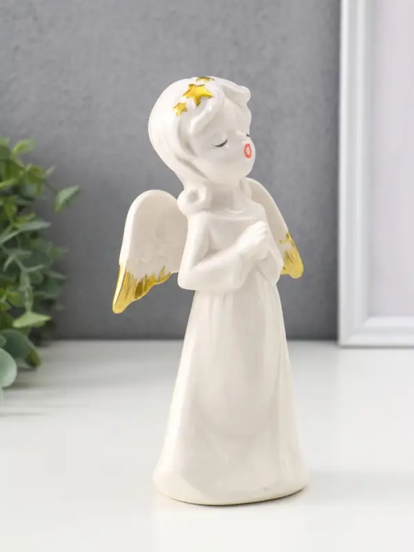 Сувенир керамика "Ангел поющий" 10х6,5х18,5 см