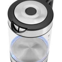 Чайник HYK-G3509 1.7л. 2200Вт черный прозрачный