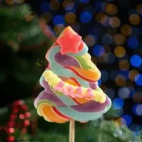 Карамель на палочке &laquo;Елочка лолли&raquo;, радуга, 55 г