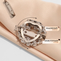 Зажим для платка &laquo;Жемчужинка&raquo;, цвет белый в серебре