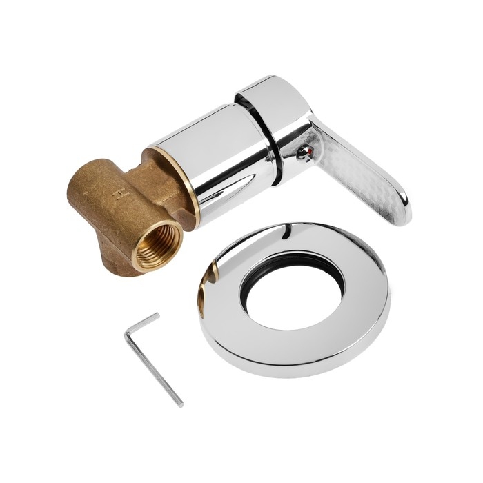 Смеситель для душевой кабины ZEIN, скрытый монтаж, ручка, картридж 35 мм, латунь, хром Смеситель для душевой кабины ZEIN, скрытый монтаж, ручка, картридж 35 мм, латунь, хром