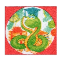 Новогодние салфетки бумажные Гармония цвета &laquo;Мудрая змея&raquo; 1 слой, 24х24 см, 100 шт