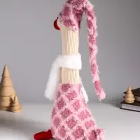Кукла интерьерная "Гусь в розовом колпаке" 23х10х60 см
