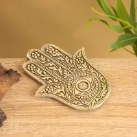 Подставка под благовония " Рука Фатимы" алюминий 13х10 см